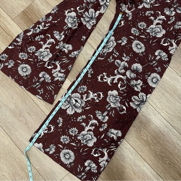Anthropologie Linen Blend Mid Rise Wide Leg Pants Size 2 Floral Print - Picture 15 of 16